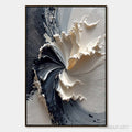 HOLMAN ART Eclipse in Bloom – Textured Wabi Sabi Abstract Floral Painting - image 1