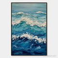 HOLMAN ART Azure Crest – Textured Impasto Ocean Wave - image 1