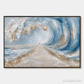 HOLMAN ART the Path Within the Tide – Large Textured Abstract Seascape Painting - image 1
