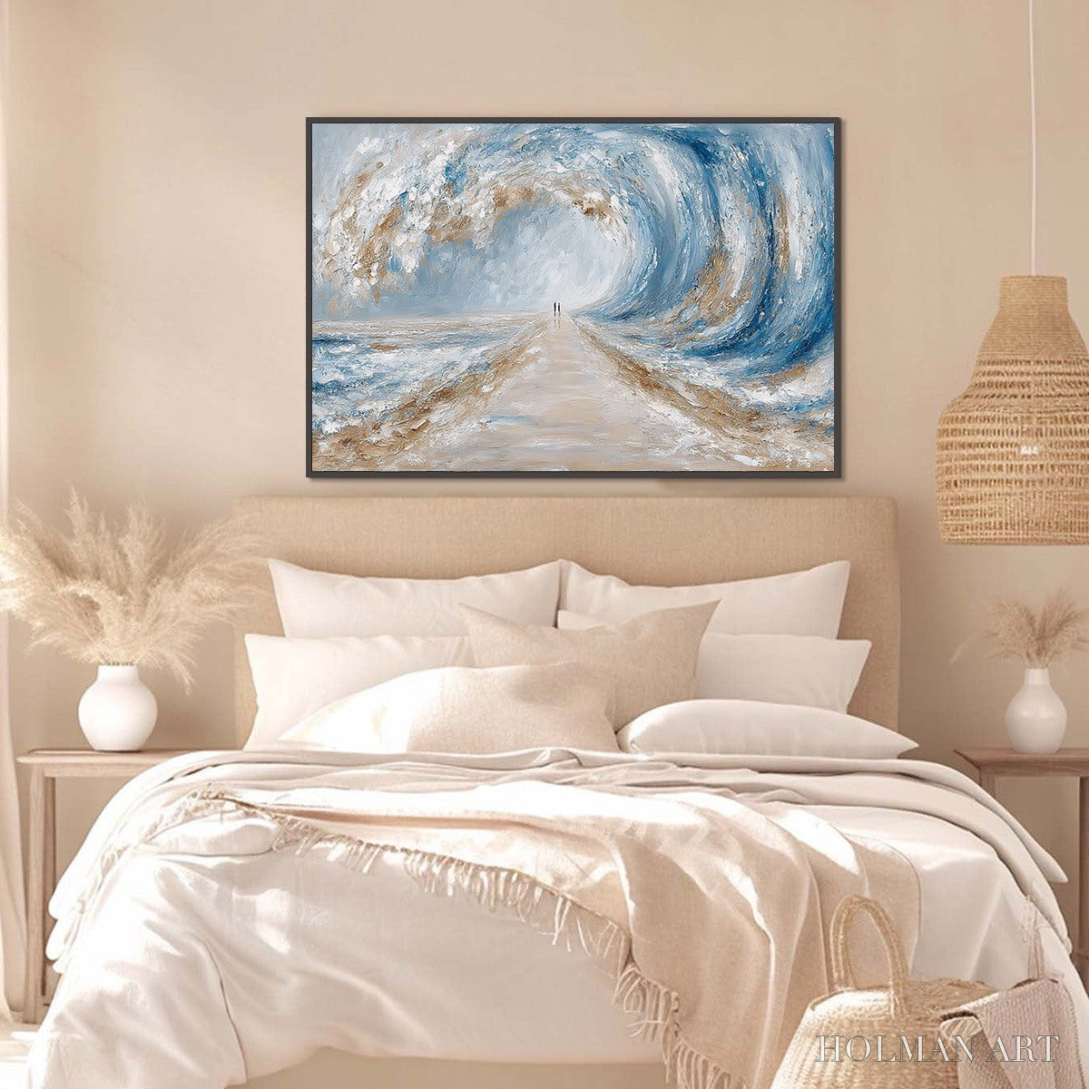HOLMAN ART the Path Within the Tide – Large Textured Abstract Seascape Painting - image 4
