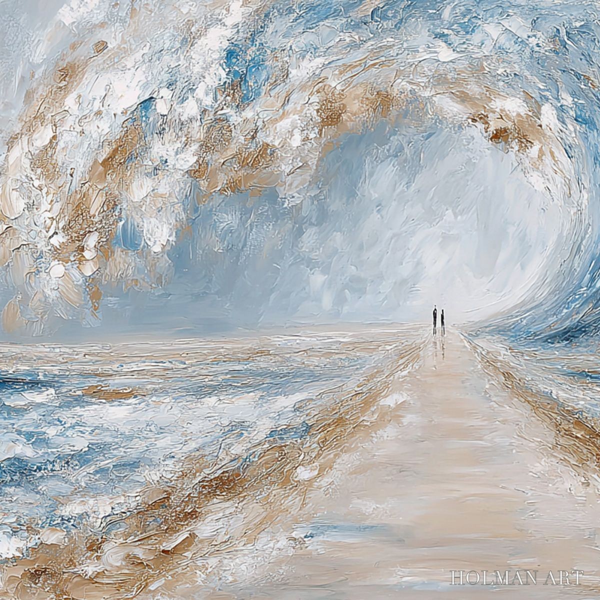 HOLMAN ART the Path Within the Tide – Large Textured Abstract Seascape Painting - image 5