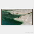 HOLMAN ART Emerald Tide – Textured Wabi Sabi Abstract Coastal Painting - image 1