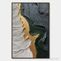 HOLMAN ART Emerald Shore – Textured Abstract Wabi Sabi - image 1