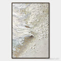 HOLMAN ART Whitewater Whisper – Textured Wabi Sabi Abstract Seascape Painting - image 1