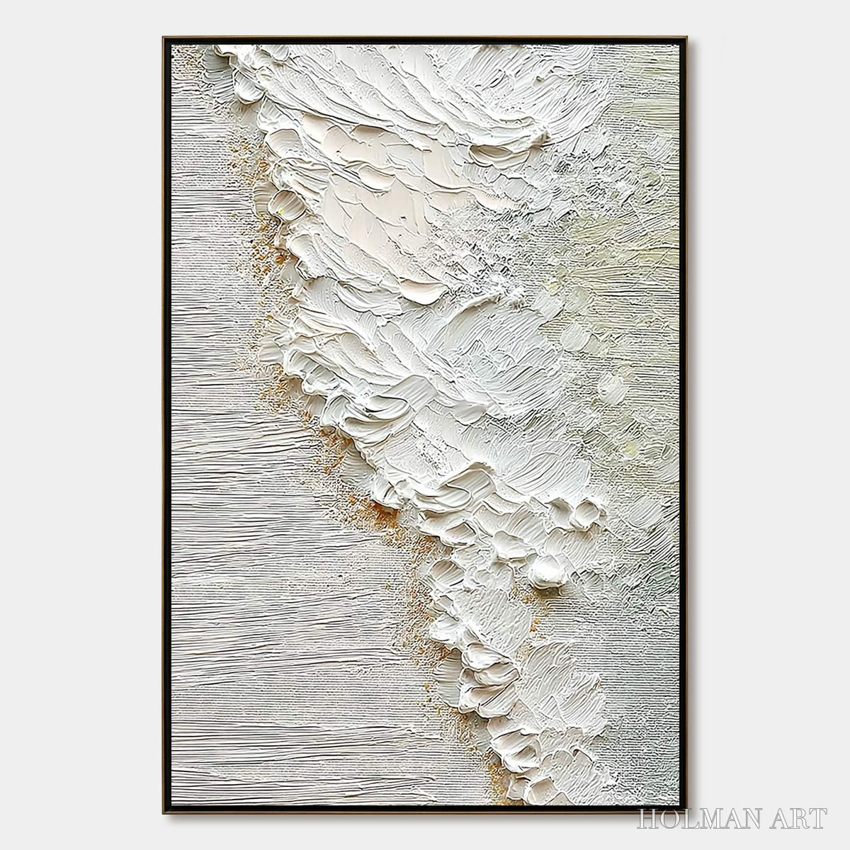 HOLMAN ART Aegean Foam – Textured Wabi Sabi Abstract Ocean Art - image 1