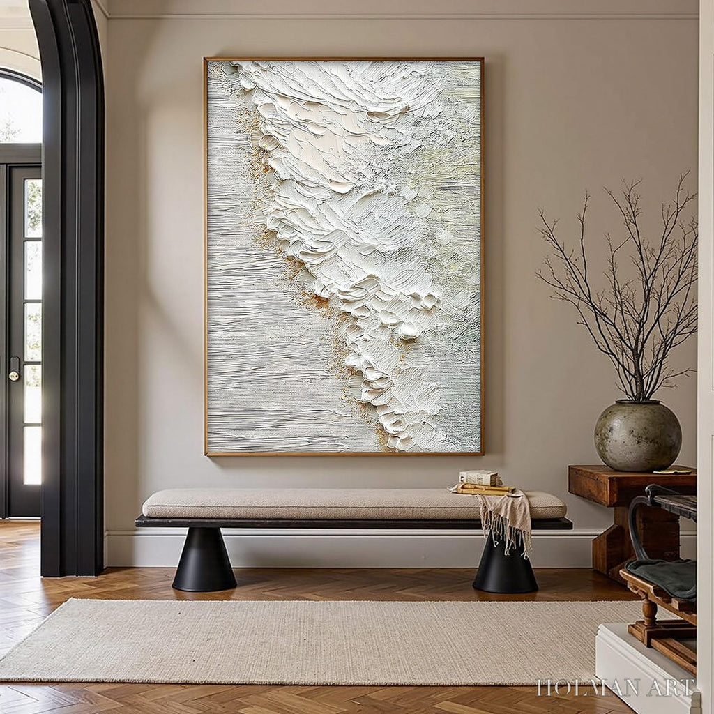 HOLMAN ART Aegean Foam – Textured Wabi Sabi Abstract Ocean Art - image 2