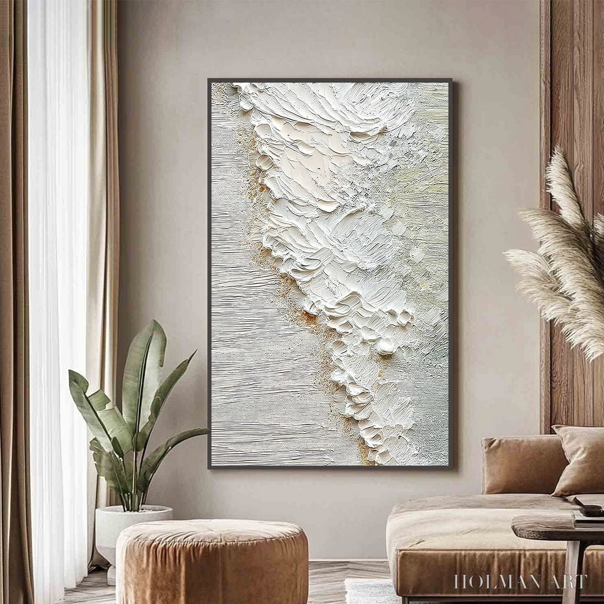 HOLMAN ART Aegean Foam – Textured Wabi Sabi Abstract Ocean Art - image 4
