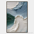HOLMAN ART Aegean Crest – Heavily Textured Wabi Sabi Abstract Seascape Painting - image 1