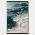 HOLMAN ART Tidal Convergence – Textured Wabi Sabi Abstract Seascape Painting - image 1