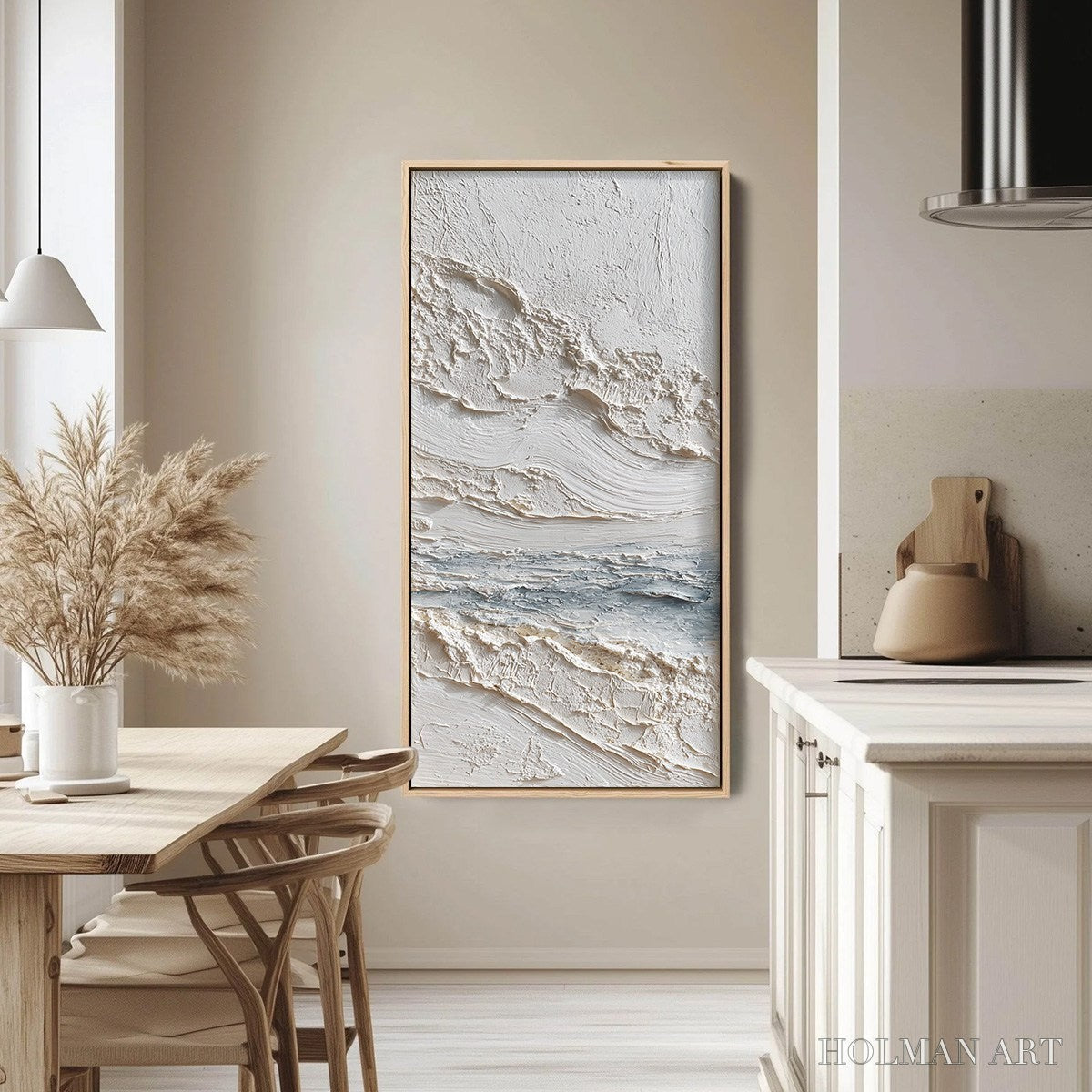 HOLMAN ART Tideline – Wabi Sabi Textured Coastal Abstract Painting - image 4