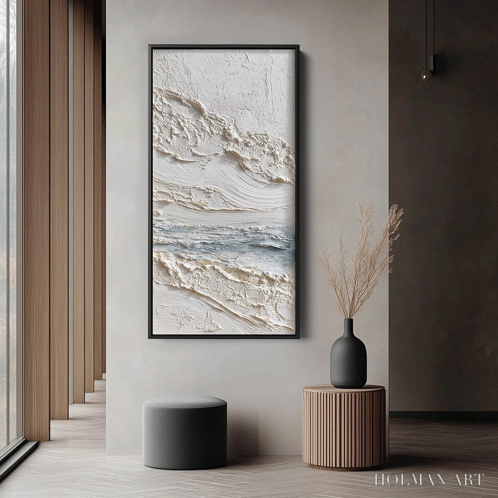 HOLMAN ART Tideline – Wabi Sabi Textured Coastal Abstract Painting - image 6