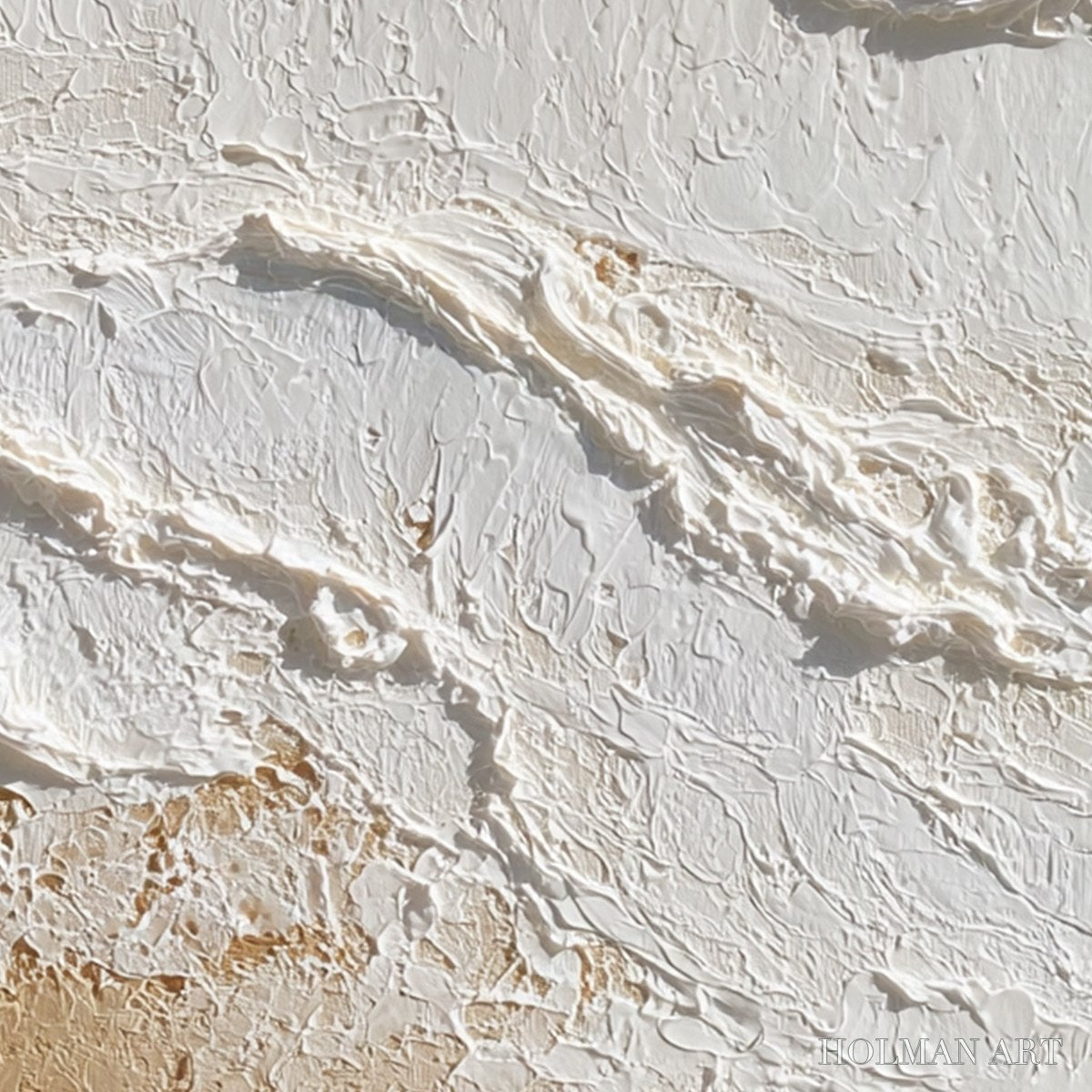 HOLMAN ART Shoreline Whispers – Textured Wabi Sabi Coastal Painting - image 3