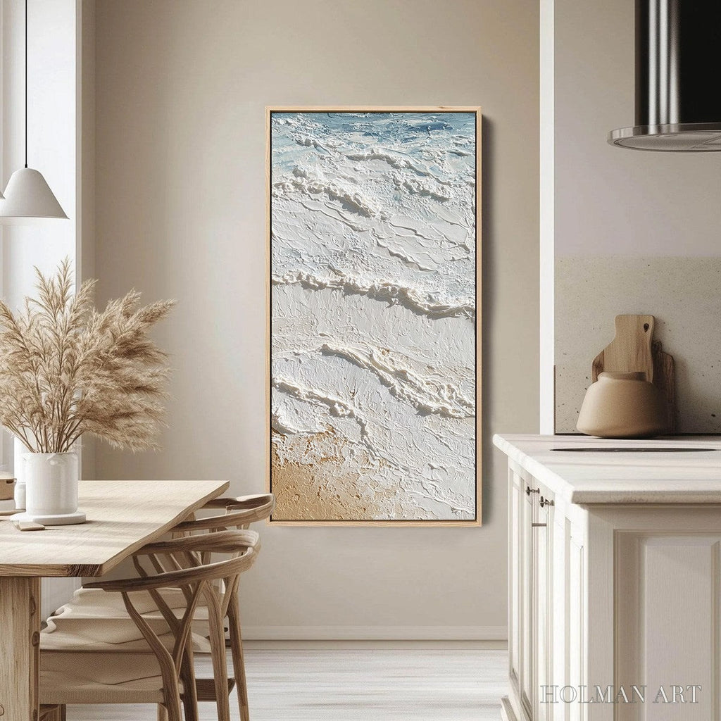 HOLMAN ART Shoreline Whispers – Textured Wabi Sabi Coastal Painting - image 4