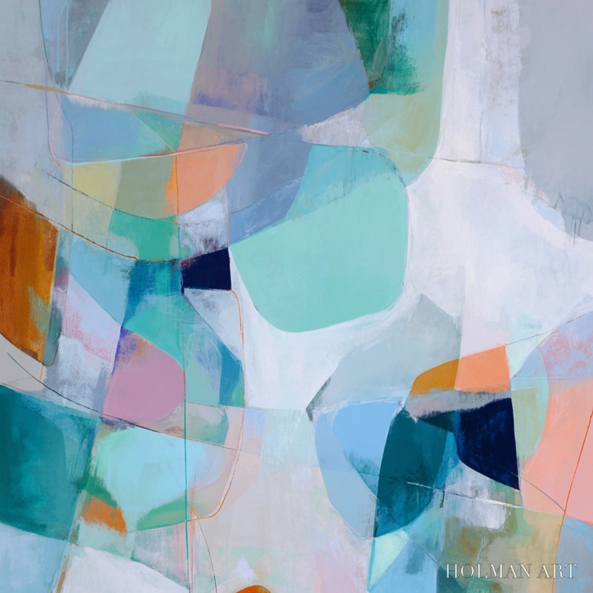 HOLMAN ART Coastal Drift – Colorful Abstract Vertical Composition Art - image 5