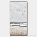 HOLMAN ART Whispering Tide – Textured Wabi Sabi Beach Scene Painting - image 1