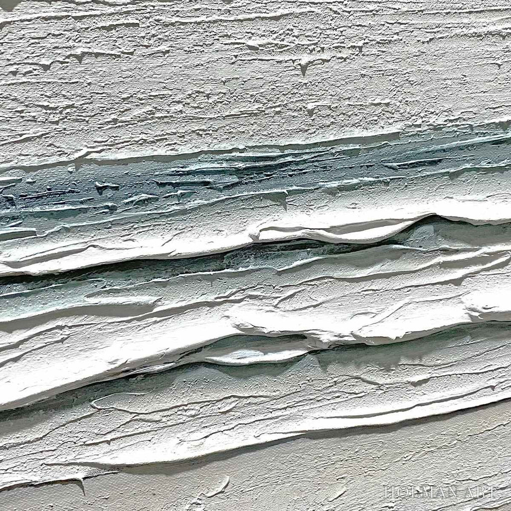HOLMAN ART Whispering Tide – Textured Wabi Sabi Beach Scene Painting - image 3