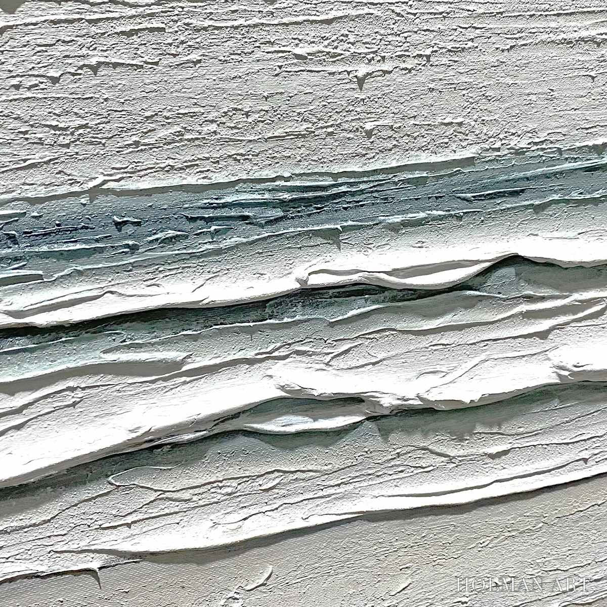 HOLMAN ART Whispering Tide – Textured Wabi Sabi Beach Scene Painting - image 3