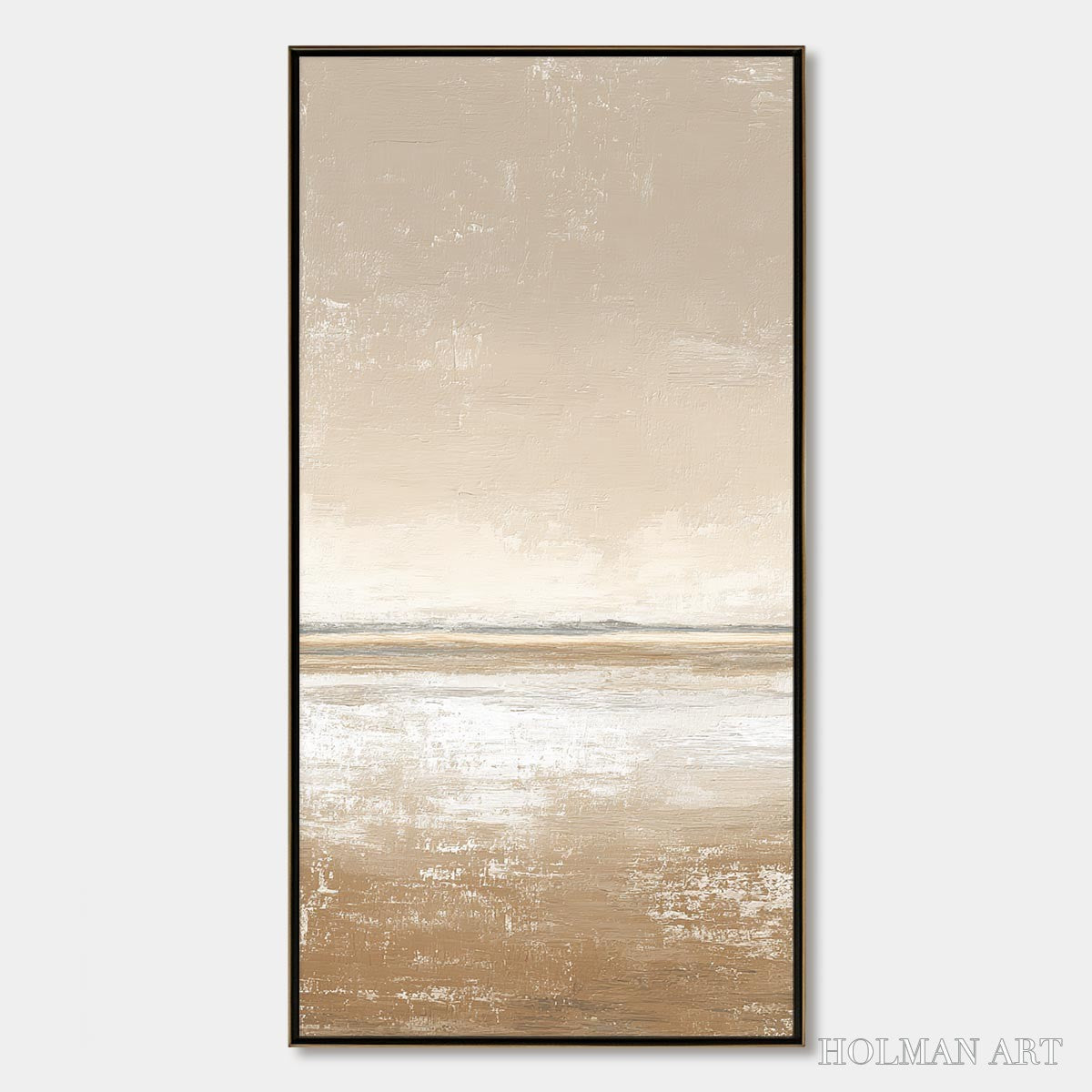 HOLMAN ART Solitude – Textured Minimalist Wabi Sabi Seascape - image 1