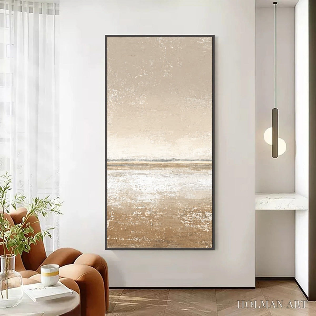 HOLMAN ART Solitude – Textured Minimalist Wabi Sabi Seascape - image 2