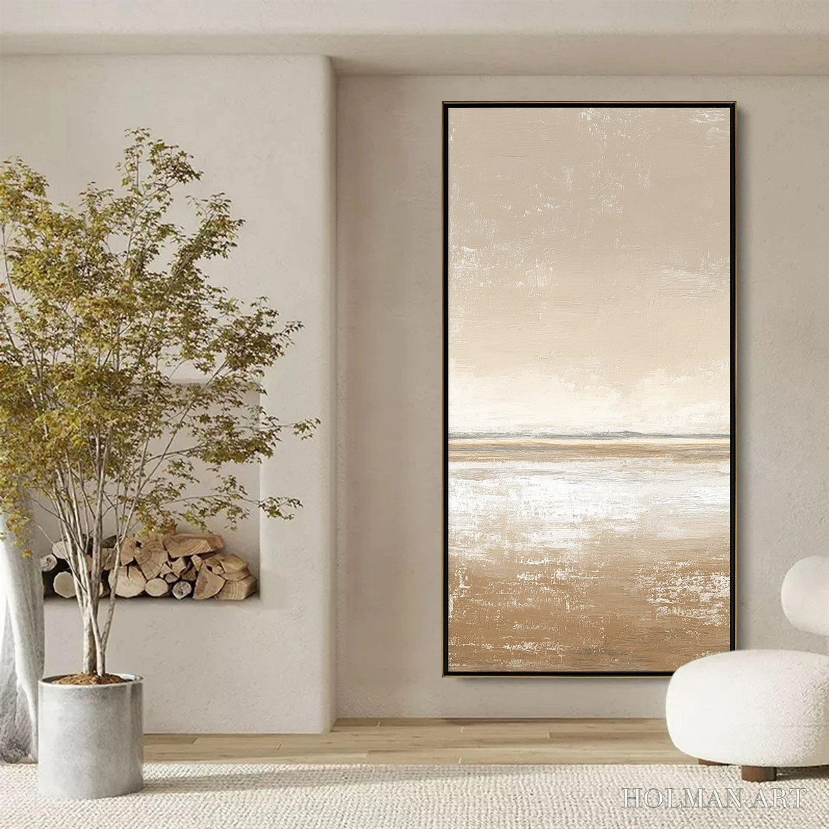 HOLMAN ART Solitude – Textured Minimalist Wabi Sabi Seascape - image 6