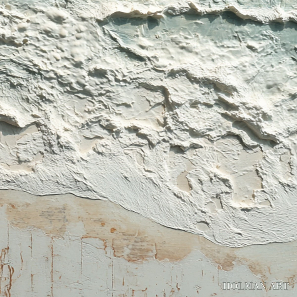 HOLMAN ART Whispering Tide – Textured Minimalist Impasto Seascape Painting - image 3