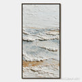 HOLMAN ART Whispering Tides – Heavily Textured Wabi Sabi Seascape Painting - image 1