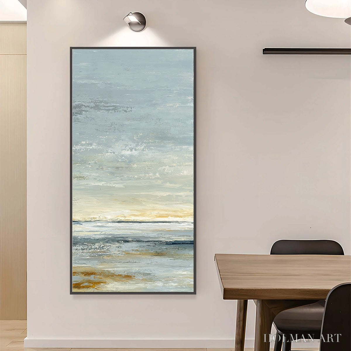 HOLMAN ART Quiet Horizon – Textured Minimalist Wabi Sabi Seascape - image 4