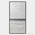 HOLMAN ART Eternal Shore – Wabi Sabi Textured Minimalist Seascape Painting - image 1