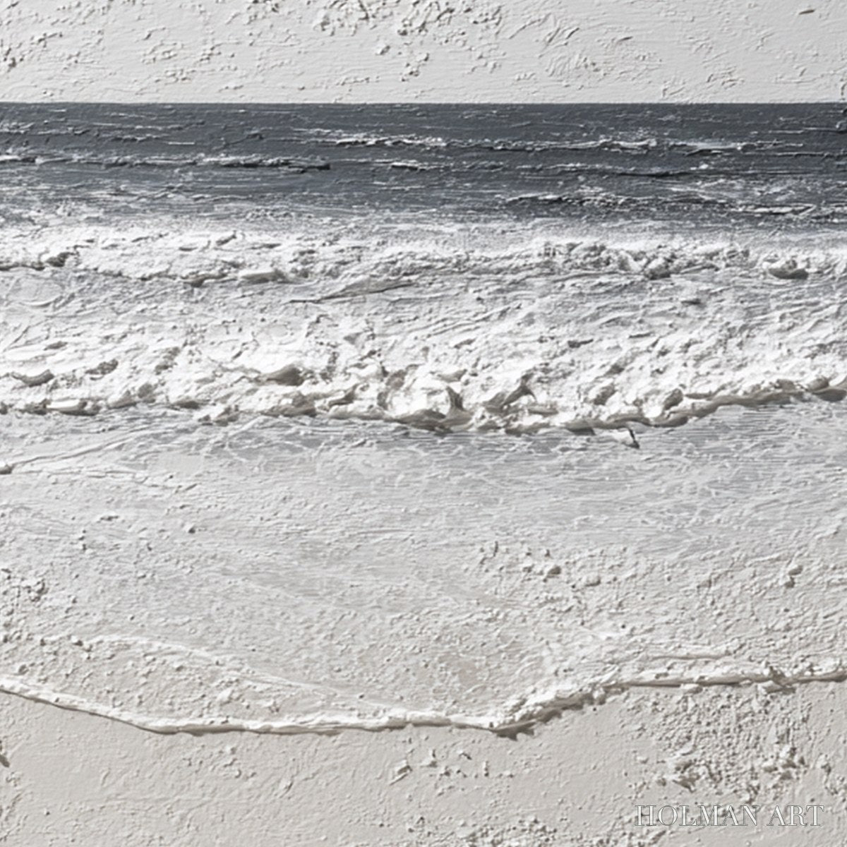 HOLMAN ART Eternal Shore – Wabi Sabi Textured Minimalist Seascape Painting - image 3