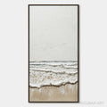 HOLMAN ART Coastal Whisper – Textured Minimalist Wabi Sabi Beach Painting - image 1