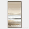 HOLMAN ART Sandstone Serenity – Minimalist Textured Abstract Seascape Painting - image 1