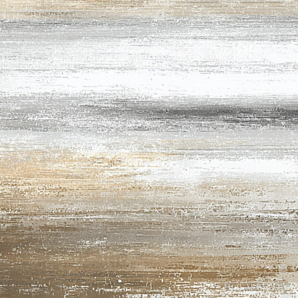 HOLMAN ART Sandstone Serenity – Minimalist Textured Abstract Seascape Painting - image 3