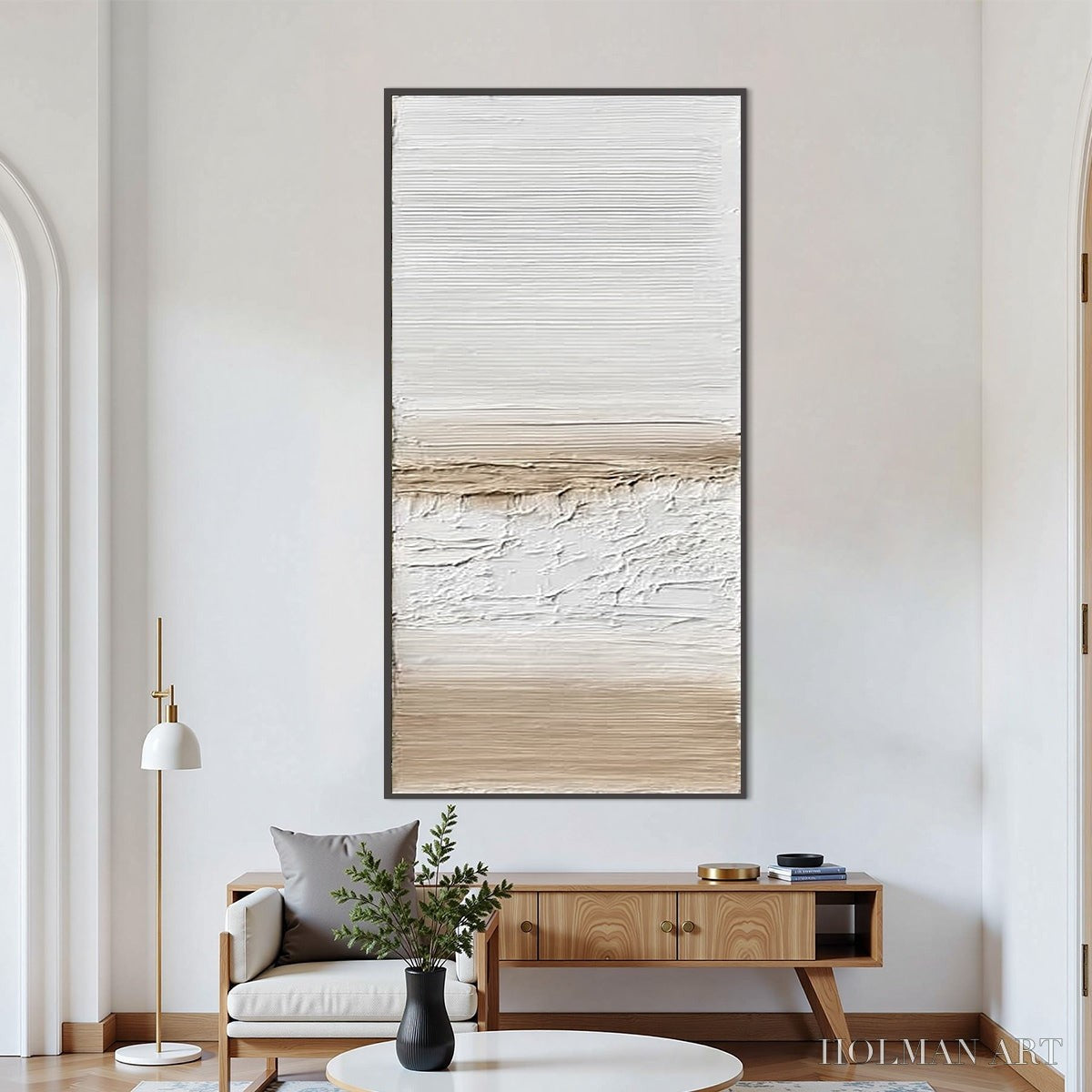 HOLMAN ART Coastal Calm – Textured Minimalist Wabi Sabi Landscape - image 2