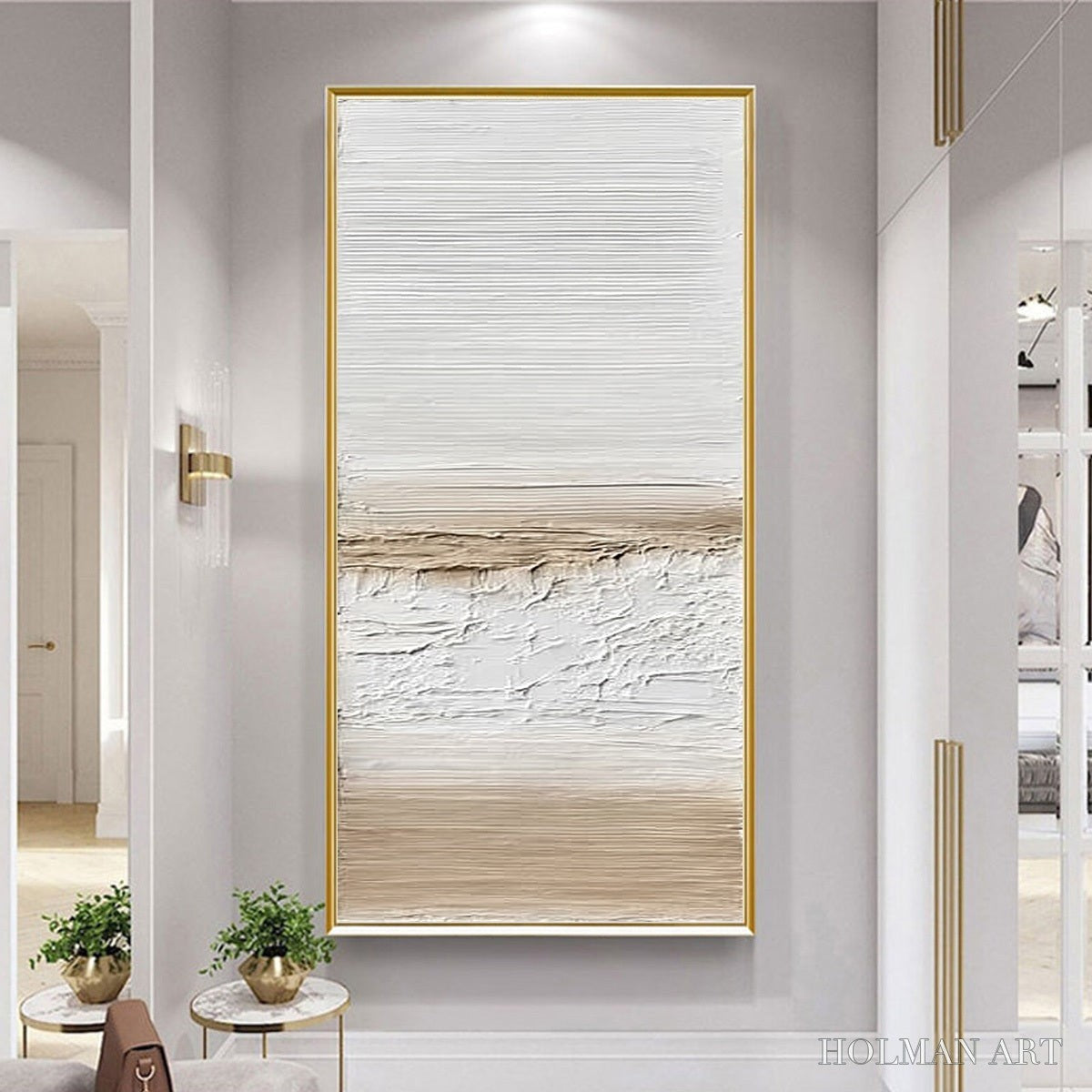 HOLMAN ART Coastal Calm – Textured Minimalist Wabi Sabi Landscape - image 3