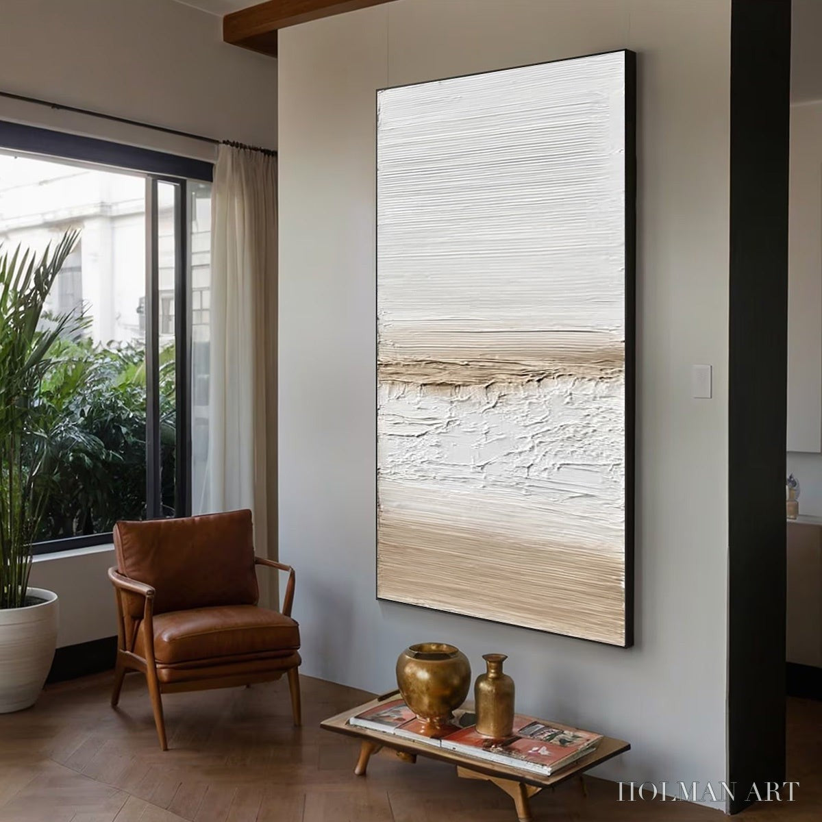 HOLMAN ART Coastal Calm – Textured Minimalist Wabi Sabi Landscape - image 6