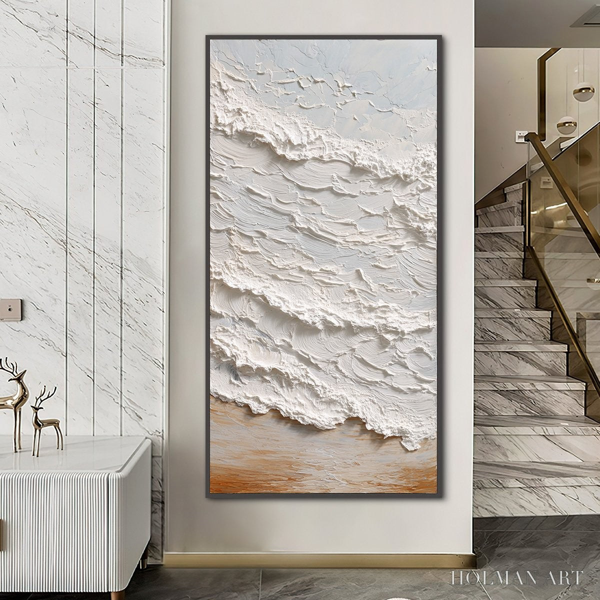 HOLMAN ART Tidal Crest – Heavy Texture Impasto Ocean Wave Painting - image 4