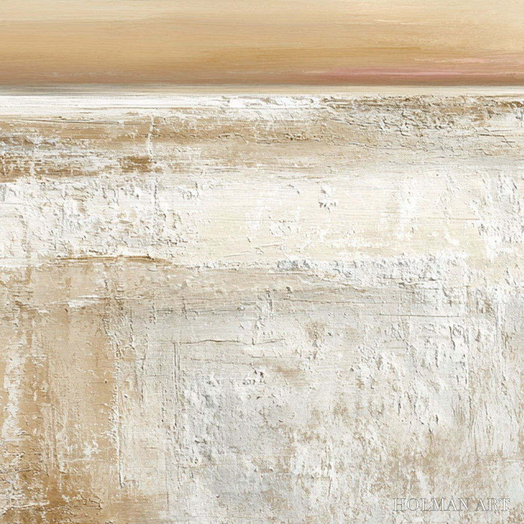 HOLMAN ART Quiet Shore – Textured Wabi Sabi Minimalist Beach Painting - image 3