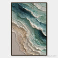 HOLMAN ART Aquamarine Rush – Textured Impasto Ocean Wave Painting - image 1