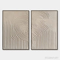 HOLMAN ART Zen Cascade – Wabi Sabi Textured Diptych - image 1