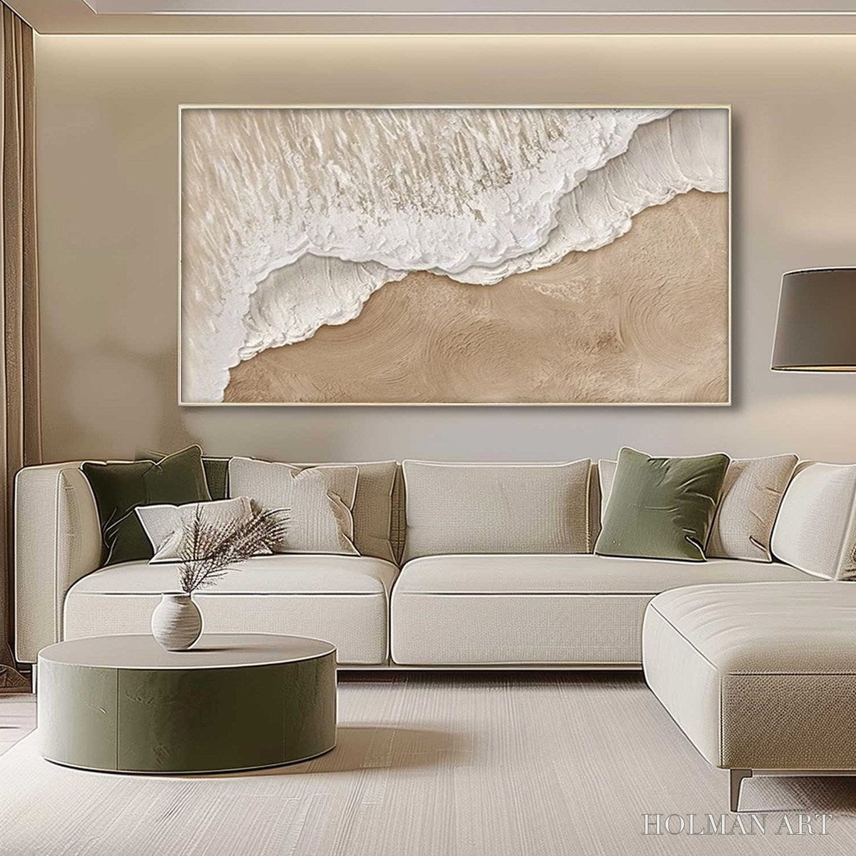 HOLMAN ART Eternal Tide – Textured Wabi Sabi Beach & Sea Painting - image 5