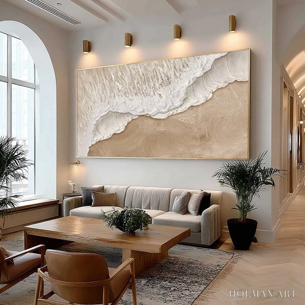HOLMAN ART Eternal Tide – Textured Wabi Sabi Beach & Sea Painting - image 6