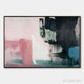 HOLMAN ART Ink & Blossom – Minimalist Abstract Color-Block Oil Painting - image 1