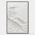 HOLMAN ART Alabaster Swell – Minimalist Textured Coastal Oil Painting - image 1