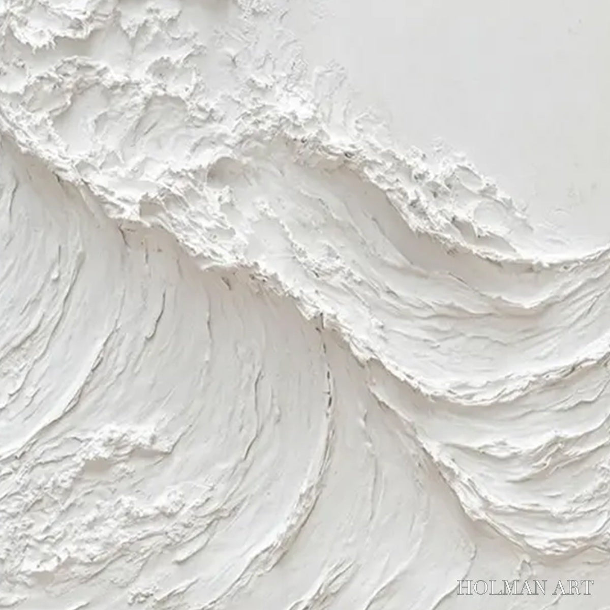 HOLMAN ART Alabaster Swell – Minimalist Textured Coastal Oil Painting - image 3