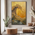 HOLMAN ART Ready to Ship | Golden Wave Dreams – A Work of Textured Sea Billows - image 1