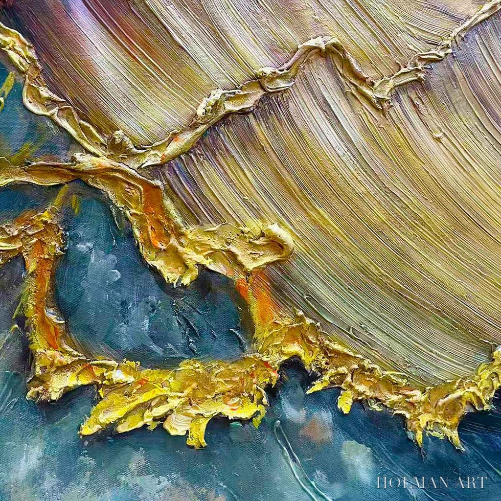 HOLMAN ART Ready to Ship | Golden Wave Dreams – A Work of Textured Sea Billows - image 2