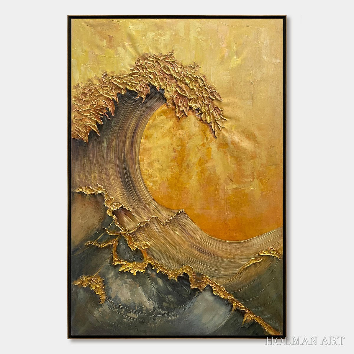HOLMAN ART Ready to Ship | Golden Wave Dreams – A Work of Textured Sea Billows - image 3
