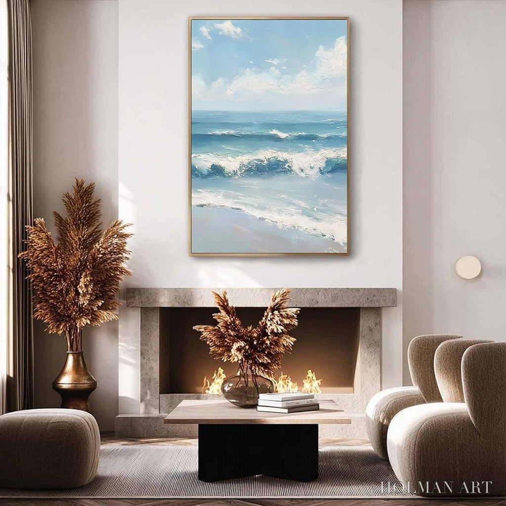 HOLMAN ART Azure Crest – Textured Impasto Seascape Oil Painting - image 4