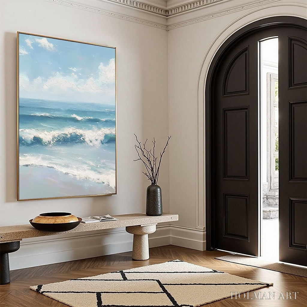 HOLMAN ART Azure Crest – Textured Impasto Seascape Oil Painting - image 6
