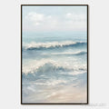 HOLMAN ART Serene Shore – Textured Minimalist Coastal Seascape - image 1